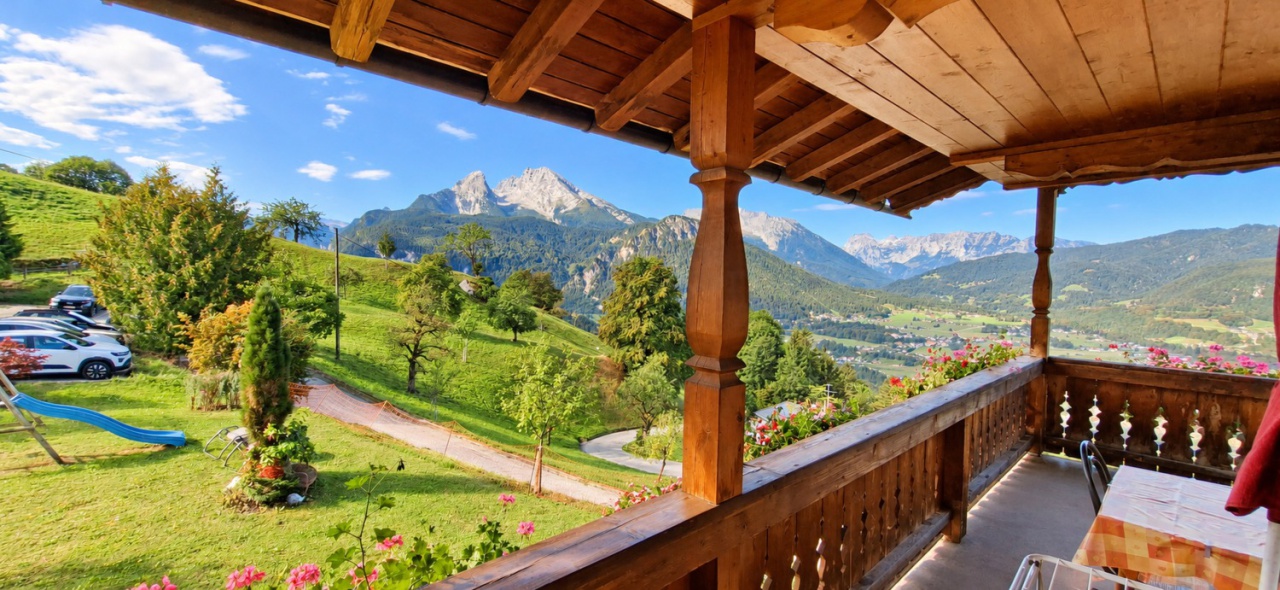Panoramabalkon Reiteralm Süd-West Blick mit Watzmann
