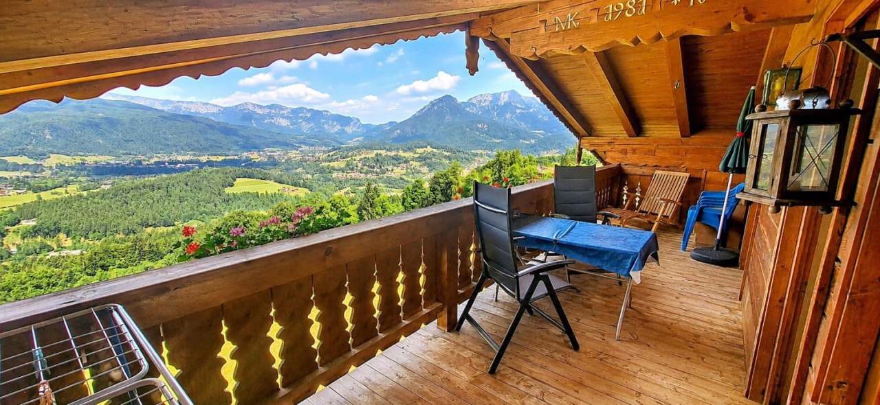 Balkon Dachgeschoss Ferienwohnung Watzmann